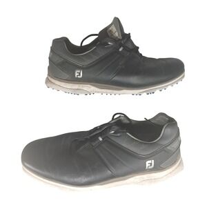 FootJoy ProSL Golf Shoes Black Leather 11 Wide Mens Spikeless